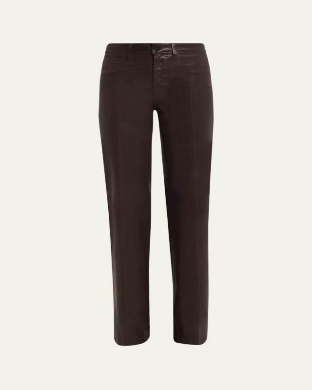 Clayton High-Rise Coated Wide-Leg Jeans - Exclusive